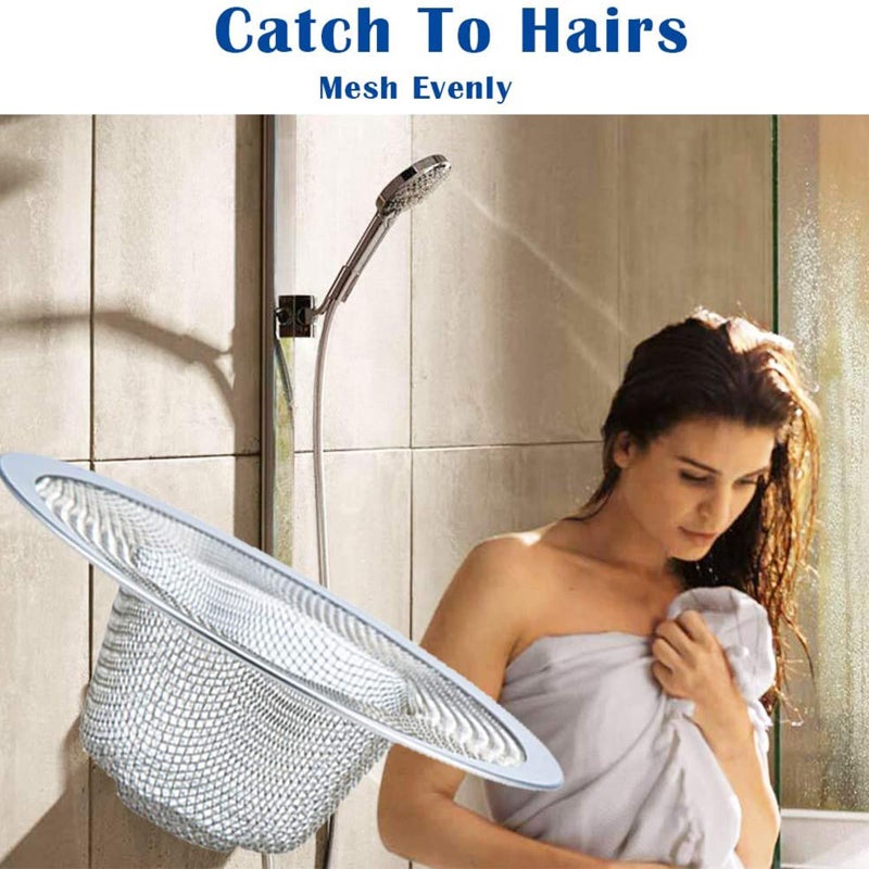 BESSEEK 2 pcs Heavy Duty Stainless Steel Slop Basket Filter Trap, 2.75" Top / 1" Mesh Metal Sink Strainer,Perfect for Kitchen Sink/Bathroom Bathtub RV Wash Basin Floor Drain Balcony Drain Hole - Image 5